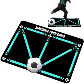 Kinfezlon Football Mat – Football Mat Training Ball Control, Football Training Accessories, Gym Mat Children's Football Mat