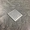 Neodrain 4-Inch Square Shower Drain with Removable Quadrato Pattern Grate,