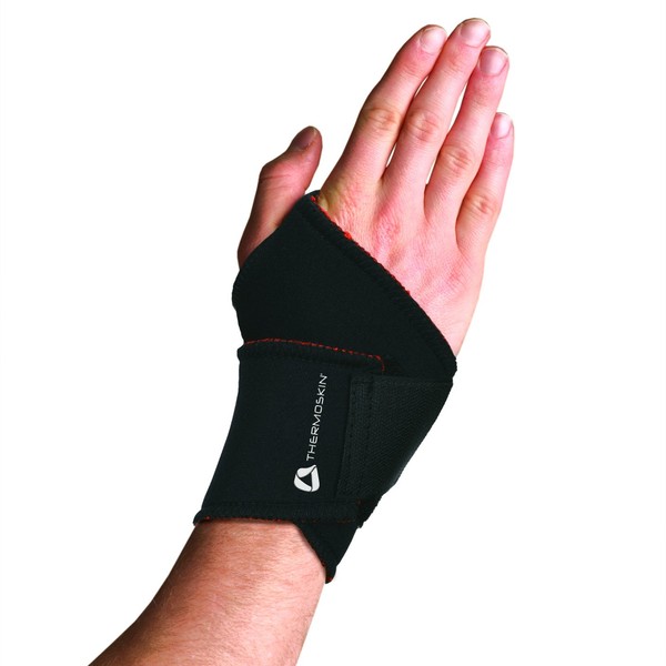 Thermoskin Thermal Universal Wrist Wrap, Black, Small/Medium, 5 Ounce