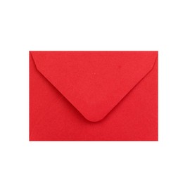 25 Bright Red Business Card Envelopes - 65mm x 94mm - Diamond V-Flap Gummed Red Coloured Envelopes - 120gsm Clariana Paper - to Fit Business & Credit Cards