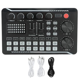 Live Sound Card Bluetooth Noise Reduction Voice Changer Sound Mixer Podcast Equipment for Streaming Podcasting Gaming