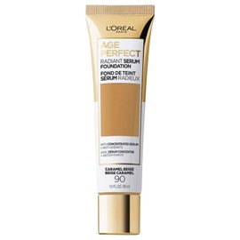 L'Oreal Paris Age Perfect Radiant Serum Foundation with SPF 50, Caramel Beige, 1 Ounce