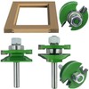KEWAYO 3 Piece 8mm Shank Router Set Raised Panel Cabinet