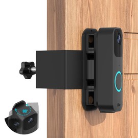 QENSPE Anti Theft Doorbell Mount for Blink, No Drill, Adjustable 45 to 135 Degree Doorbell Camera Angle Mount for Blink, Video Doorbell Bracket Mount for Apartment, No Rust, Not Block Sensor (Black)