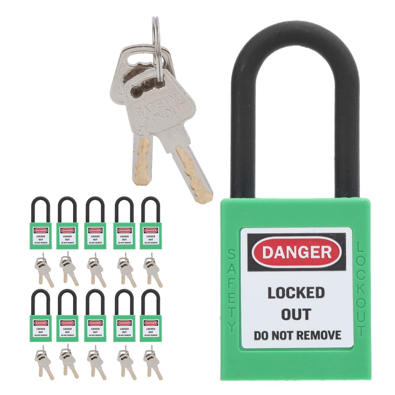 10Set 38mm/1.5in Safety Padlock Engineering Insulation DustProof for Factories Construction