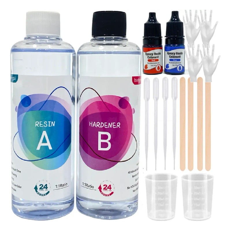 Kit De Resina Epoxy Para Artesanías Y Bricolaje 16onzas 1:1