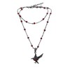 MASW Original design Hip Hop Black Crow Necklace Gothic Necklace