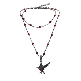 MASW Original design Hip Hop Black Crow Necklace Gothic Necklace Women's Party gift M3357002