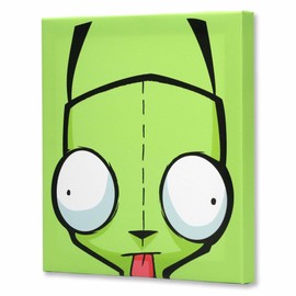 Open Road Brands Invader Zim Gallery Wrapped Canvas Wall Art - Fun Invader Zim Wall Decor for Bedroom or Office