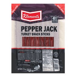 Klement's Pepper Jack Turkey Snack Stick, 7.2 Ounce