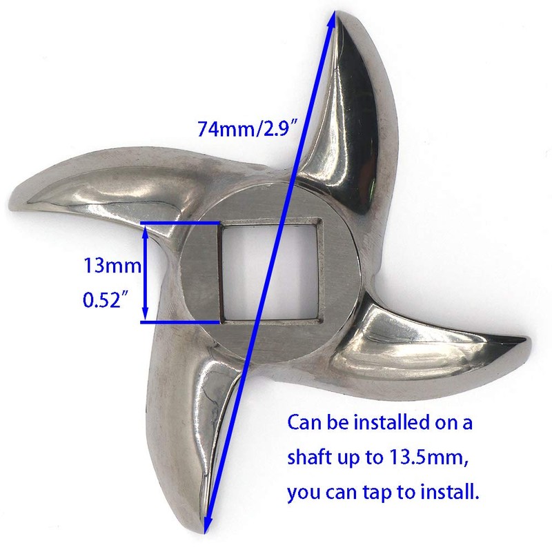 VTurboWay 22# Meat Grinder Blade Stainless Steel Knife Cutter Replacement