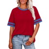 WIHOLL Short Sleeve Shirts for Women Oversized Tops Crew Neck