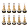 10pcs Air Liquid Tubeless Tire Valve Stem Brass 1 7/8in