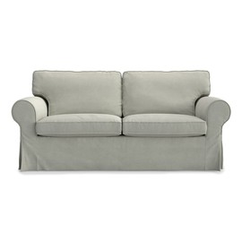 TLYESD Ektorp Loveseat Cover Replacement for IKEA Ektorp 2 Seat Cover, Ektorp Sofa Cover, Ektorp Slipcover Only.（Sand Grey）