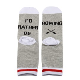 G2TUP 2 Pairs Rowing Coxswain Socks I'd Rather Be Rowing Socks Rowing Lover Socks Rowing Crew Gift Rower Row Team Gift (I'd Rather Be Rowing 2P)
