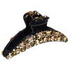 Hair Claw Large Slim Line With Big Stones Purple