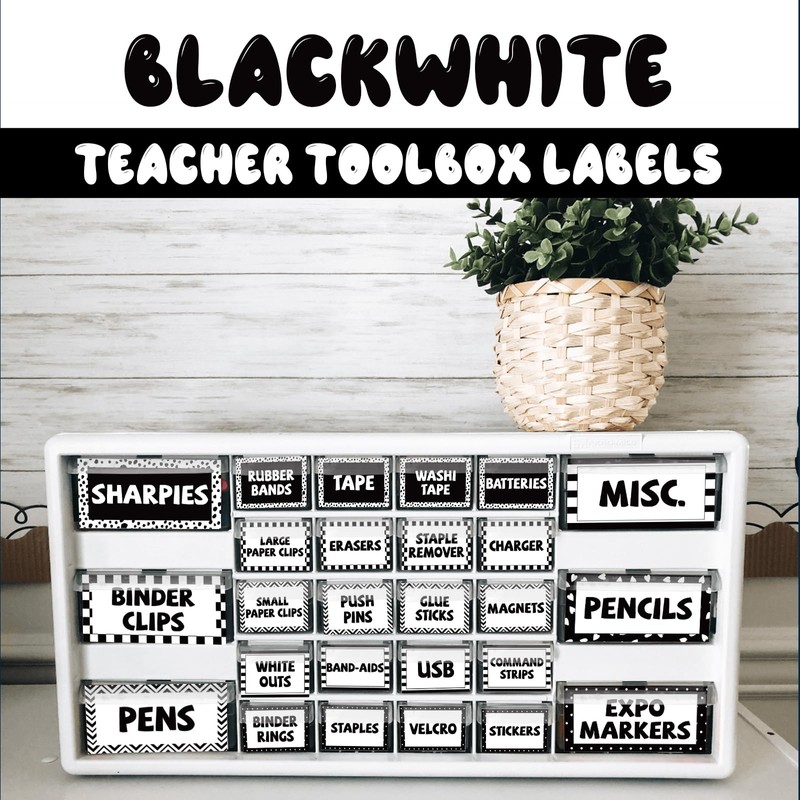 42 Pieces Teacher Toolbox Labels Tool Box Storage Label Classroom