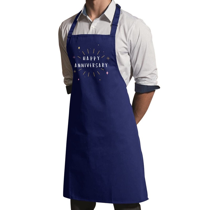 Fabulous Premium-Küchenschürze Navy Happy Anniversary Wedding Celebration Gift Ideas Couple