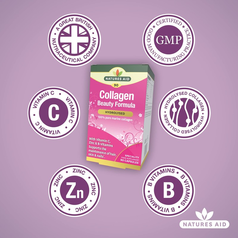 Natures Aid Collagen Beauty Formula (with Vitamin C, Zinc &