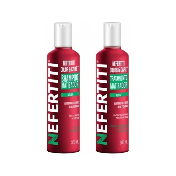 Shampoo Matizador Rojo + Tratamiento Con Keratina Nefertiti