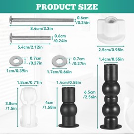 Universal Toilet Seat Mounting Set Toilet Lid Attachment Set Scharinier Fittings Toilet Seat Fixing Set for Toilet Seat Fixed Screw for Cover Repair Parts
