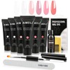 AIMEILI Builder Gel Nail Kit, 6 Colours 15ml Nail Extension
