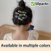 Mini-Haarspange für Damen, Kinder, Mädchen, bunt, Metall, Snap, 50 Stück,