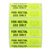 Hybsk for Rectal Use Only Stickers 1.5" x 0.375" Fluorescent