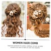 Mikinona 1pc Ceramics Bridal Hair Comb Elegant Wedding Hair Accessories