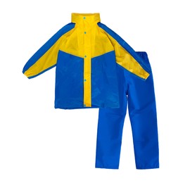 Hiheart Rain Suit, Top and Bottom Set, Junior Kids Rainwear, 3-Piece Set, Raincoat, Rain Pants, For Boys and Girls, Includes Storage Bag, yellow
