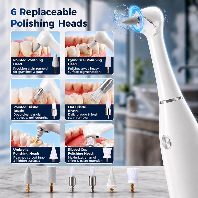 Pulidor de Dientes Valkynos con Kit de Blanqueamiento y 5