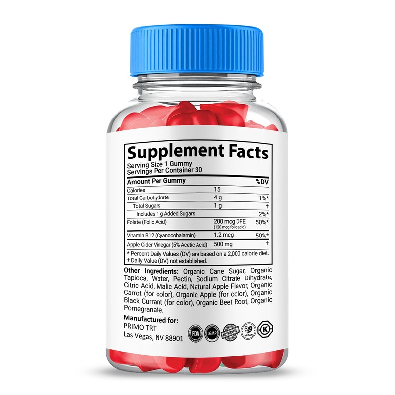 Gold Nutra Primo TRT Gummies, PrimoTRT Supplement, High Potency Performance,