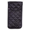 Quilted Satin Soft Eyeglass Case (Pouch), Black Without Front Bow