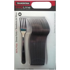 Tramontina Pro Line 36 Stainless Steel Dinner Forks, 11.5 inches, Commercial Grade