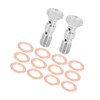INFINAUTO 2 Set M10x1.25 Metric Thread Double Banjo Bolt Brake