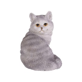 Uvia Turning British Shorthair (Mini) 1.4 x 1.4 x 2.0 inches (4 x 3.5 x 5 cm) Doll Figurine Figurine Animal Garden Decoration Cat H24012