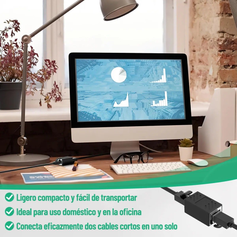 30 Cople Para Cable De Red Rj45 Cat6 Union Hembra