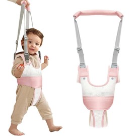 KIYUMI - Arnés ajustable de mano para caminar para niños, cinturón de asistente para aprender a caminar, entrenador, herramienta de caminata, ala para caminar, malla 3D, color rosa