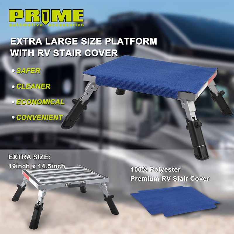 PR1ME Safety RV Steps, 19" x 14.5" Extra Large RV