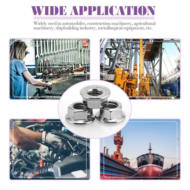 TERF® M6 Serrated Flange Hex Nut M6 (6mm) Hexagonal Serrated