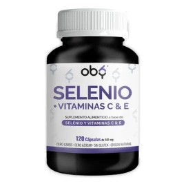 Selenio Max Concentración 120 Caps  Potenciado con Vitamina C y Vitamina E  Oby Vitaminas Mujer y Hombre  Suplemento Antioxidante 100 Natural en...   