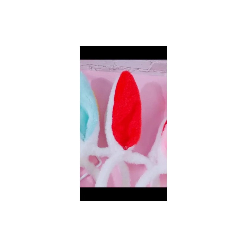 24 Pzas Diadema Orejas Peluche Conejo Led Luz