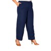 On the Plus Side Navy Essential Wide Leg Rayon Solid