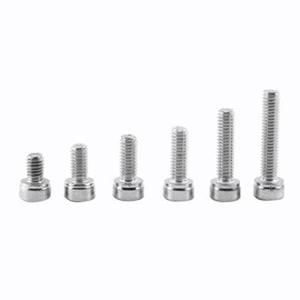 120pcs 304 Stainless Steel M4 Hex Socket Cap Screws 6mm 8mm 10mm 12mm 16mm 20mm Screws Assortment Set with Storage Box