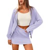 Fisoew Womens 2 Piece Outfits Sweatsuits Loose Fit Zip Up