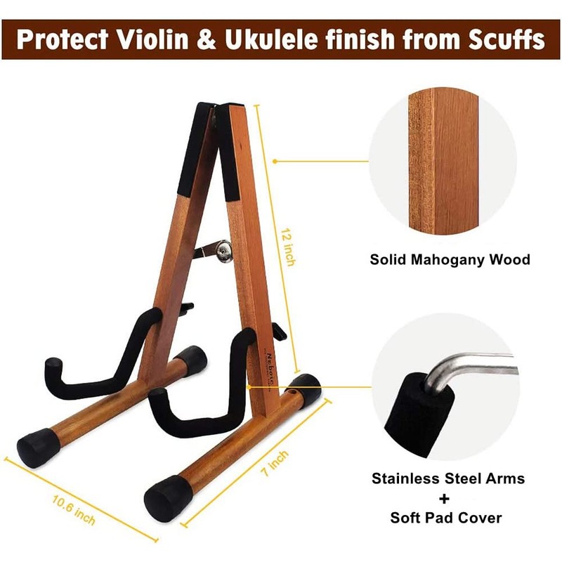 Neboic Violin Stand, Ukulele stand, Wooden Banjo Stand, Violin Stand