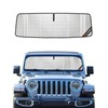 Pigenius Windshield Sun Shade for 2011-2017 Jeep Wrangler; 2018 Jeep