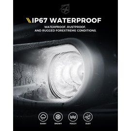 Xprite 300% Bright Fog Lights Compatible with 2018-2024 Jeep Wrangler JL JLU & 2020+ Gladiator JT, 60W LED FogLights Replacements, 2 Pair Mounting Brackets Included [DOT][6500K][Plug N Play] (White)