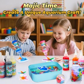 Magic Water Elf Toy Kit - Squishy Maker with 24 Gels and 24 Molds,Art and Crafts for Kids Ages 4-8-12,Toys for Kids Boys and Girls 4 5 6 7 8 9 10 11 12,DIY Toy Gift, Birthday & Christmas