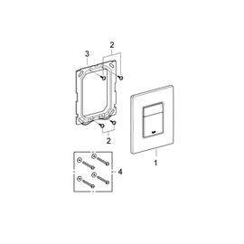 Grohe Skate Cosmopolitan control panel phantom black for Grohe Rapid SL